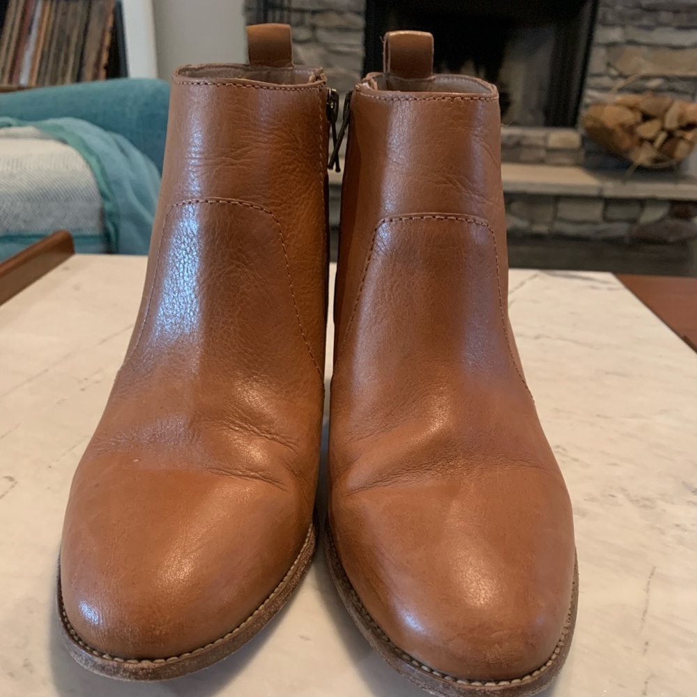 Madewell Billie Boots in Leather - Saddle Brown - Size 9 - Picture 1 of 7